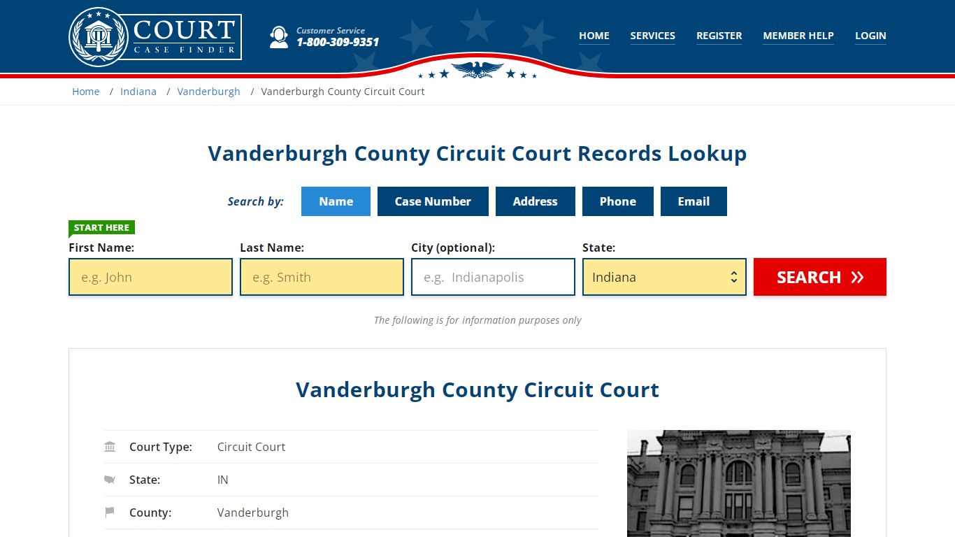 Vanderburgh County Circuit Court Records Lookup - CourtCaseFinder.com